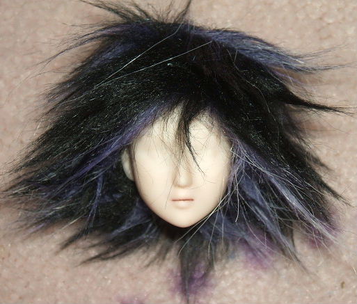 dresses curly hair with purple blonde hair purple highlights. dresses curly hair with purple
